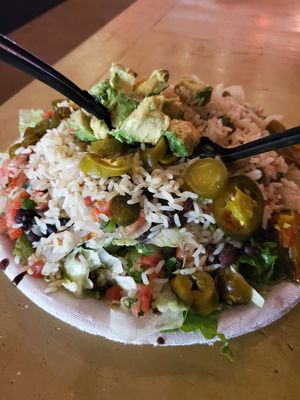 Salad turned into a "Bowl" due to lack of Tofu. at Taco Mama in Auburn