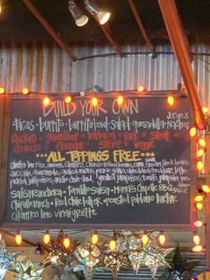 Menu at Taco Mama in Auburn