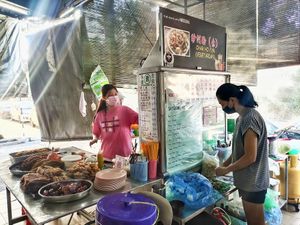 Stall front at Char Ho Fun at Restaurant Kamay in Simpang Ampat