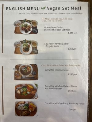 Vegan set menu   at Medaka Natural Kitchen  in Osaka