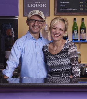 Donato and Mariagrazia at Gorgeous Gelato in Portland