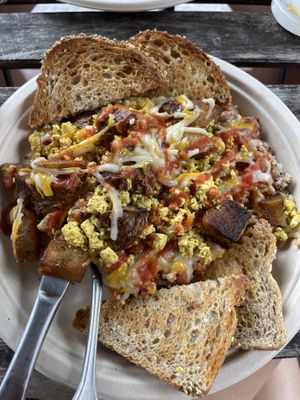The Climbers Plate - delish  at Karma Road Organic Cafe in New Paltz