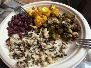 sides:)  at Karma Road Organic Cafe in New Paltz