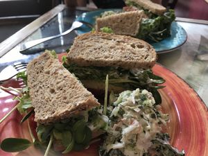 The Tofu Sandwich  at Karma Road Organic Cafe in New Paltz