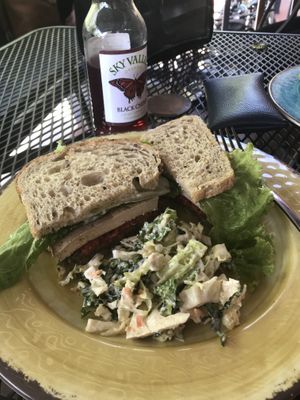 Baked tofu walnut pesto at Karma Road Organic Cafe in New Paltz
