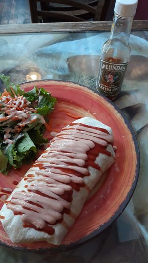 Mixed burrito.  at Karma Road Organic Cafe in New Paltz