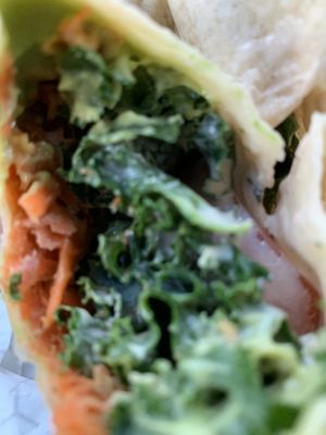 Avocado Explosion Sandwich  on a wrap! at Karma Road Organic Cafe in New Paltz