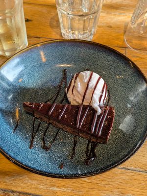 Chocolate torte at Luben's Pizza in Folkestone