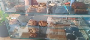Cinnamon rolls, chocolate babka, almond knots at Orchard Lane Coffee House in Folkestone