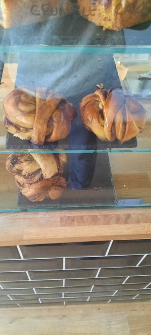Cinnamon rolls at Orchard Lane Coffee House in Folkestone