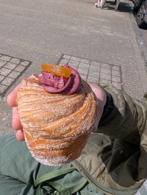It's all about the Cruffin although the coffee was pretty damn good too! ❤️ at Orchard Lane Coffee House in Folkestone