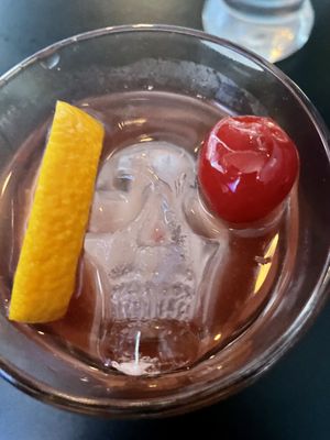 Agent Orange fun ice cube  at Georgetown Liquor Company in Seattle