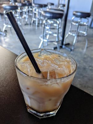 a very floral vegan white russian at Georgetown Liquor Company in Seattle