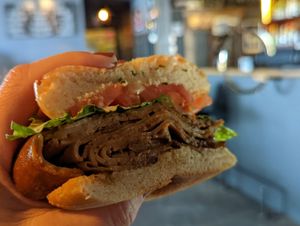 The BLT does not skimp on the housemade bacon - sooo good!  at Georgetown Liquor Company in Seattle