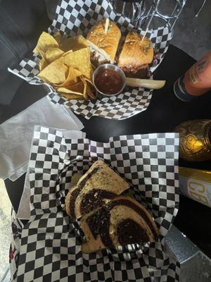 BBQ pulled pork and BLT   at Georgetown Liquor Company in Seattle