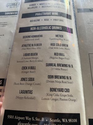 Non-Alcoholic Drinks | Zero Proof Options 😃  at Georgetown Liquor Company in Seattle