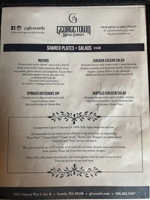 Menu June 2023  at Georgetown Liquor Company in Seattle