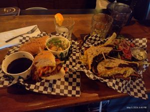 French dip and Reuben at Georgetown Liquor Company in Seattle