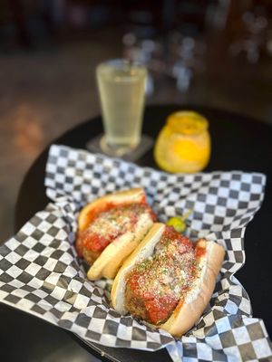 meatball sub at Georgetown Liquor Company in Seattle