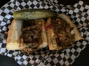 Cheesesteak at Georgetown Liquor Company in Seattle