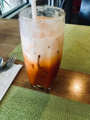 Thai tea with coconut milk  at Mint Asian Cuisine in Punta Gorda