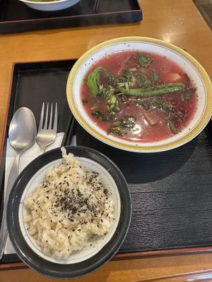Vegetable soup  at Tomy Muesli in Takayama