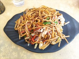 Tagliatelle fritte con verdure at Restaurante China Town in Fuerteventura