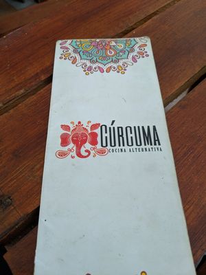 Menu cover at Curcuma in Guadalajara