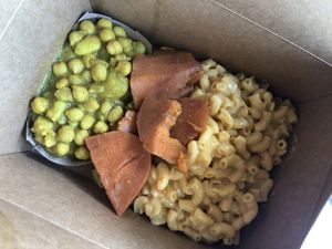 Mac, curry, and yams  at Vegan International Co in Tampa