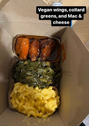 Vegan Drumstick platter at Vegan International Co in Tampa