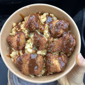 jerk bbq cauliflower nugget mac box  at Vegan International Co in Tampa