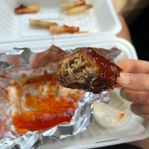 sweet n spicy drumsticks at Vegan International Co in Tampa