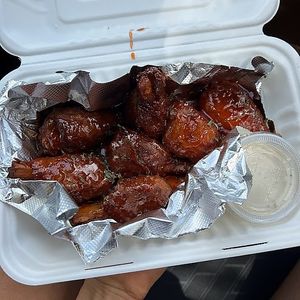sweet n spicy 7 pc drumsticks at Vegan International Co in Tampa