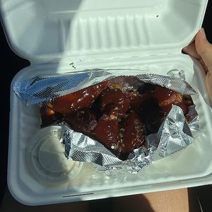 bbq drumsticks at Vegan International Co in Tampa
