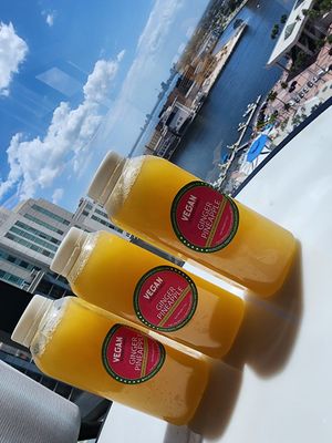Homemade juices at Vegan International Co in Tampa