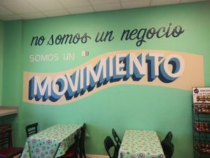 Wall art at Vegan International Co in Tampa