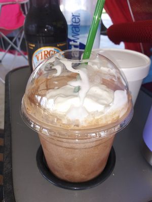 Hazelnut almond milkshake at Vegan International Co in Tampa