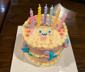 Custom birthday cake at Wild Rabbit Bistro in Ormond Beach