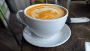 Hot red latte at Wild Rabbit Bistro in Ormond Beach