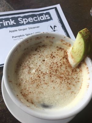 Apple Ginger Steamer (Vegan) at Wild Rabbit Bistro in Ormond Beach