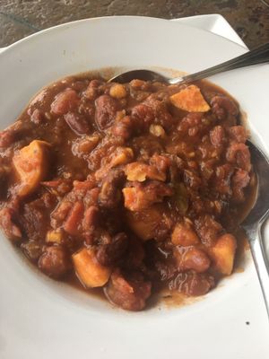 Sweet Potato Chili (Vegan) at Wild Rabbit Bistro in Ormond Beach