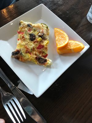 Garden Veggie Quiche for the other non vegan at Wild Rabbit Bistro in Ormond Beach