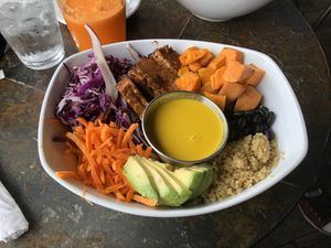 Buddha Bowl with added tempeh at Wild Rabbit Bistro in Ormond Beach
