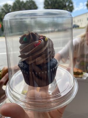 Chocolate cupcake ! at Wild Rabbit Bistro in Ormond Beach