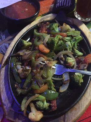 Veggie Fajitas  at Los Aztecas in Battle Creek