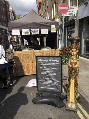 Menu as of Sept 2018 at The Tempeh Man - Food Stall in London