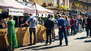The queues move quickly! at The Tempeh Man - Food Stall in London