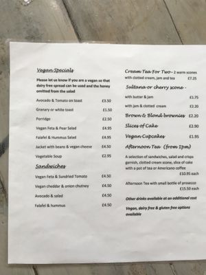 Menu in October 2020 at Mr & Mrs C's in Wakefield