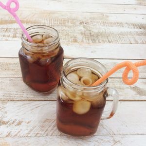 Vegan certified iced teas (raspberry and strawberry) at Mr & Mrs C's in Wakefield