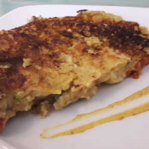 Tortilla Vegana at Amaranta Biobar in Valencia